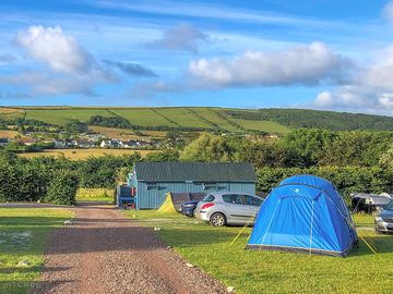 Morning light over the site