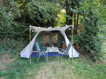 Ready tent among the trees