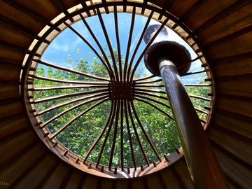 Lie in the comfortable yurt bed and look up at the stars through the clear roof window