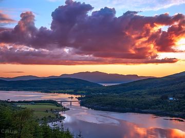 Sunset over loch creran