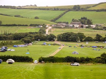 Pitches surrounded by greenery
