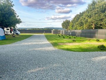 Neatly landscaped pitches