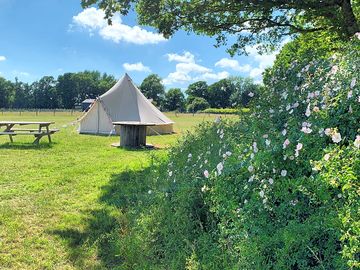 Bell tent at Fontmills Farm Campsite