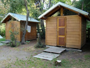 The cabins have 2 bunk beds
