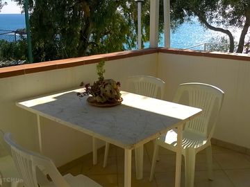 Patio overlooking the sea