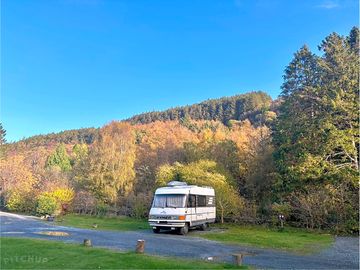 Pitch suitable for motorhome or caravan not exceeding 7m.