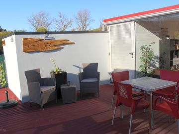Outdoor lounge area