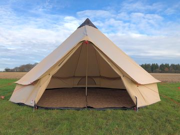 Exterior of the bell tents