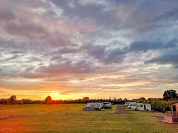 Sunset on site