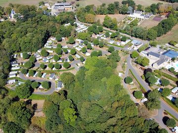 Camping nature vue du ciel