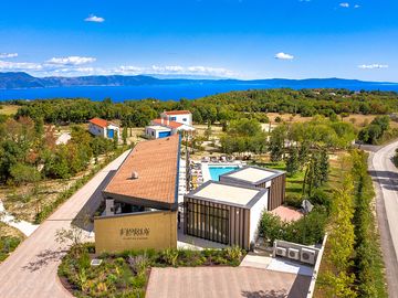 Aerial photo of the resort