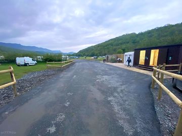 Entrance to camping fields and main facilities