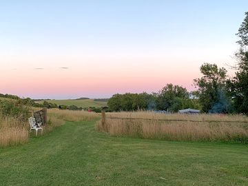 The site at sunrise