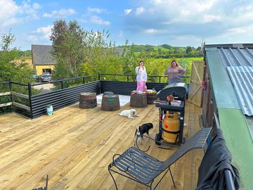 Reindeer Loft Balcony with BBQ and amazing views.