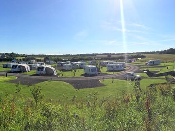 View over the caravan field