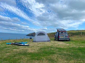 Fantastic pitch looking out to sea