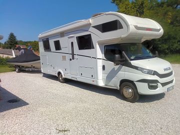Our spacious gravel car park