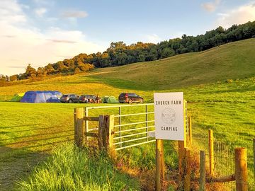 The entrance to Church Farm Camping