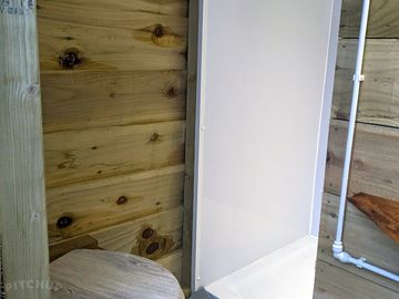 Our bathroom facilities - composting toilet and shower unit