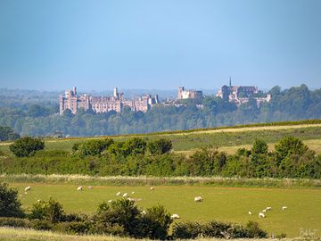 Arundel castle viewed from the site