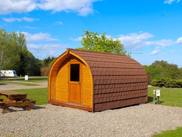 Glamping pods at Nethercraig