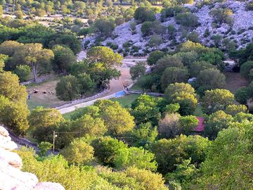 View of the site from above