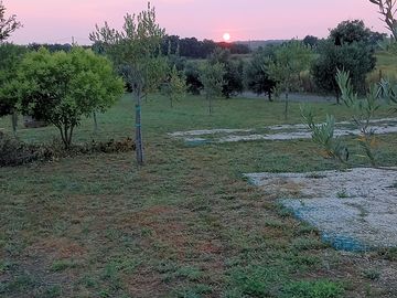 Pitches at sundown