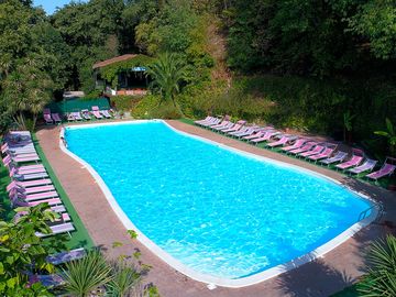 Pool and sunbeds