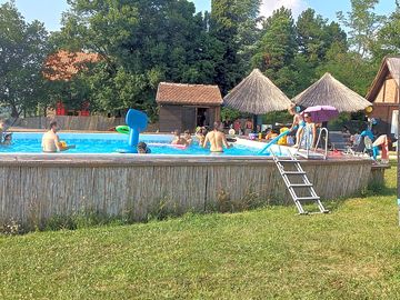 The pool in use