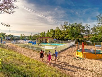 Swimming pool and playground