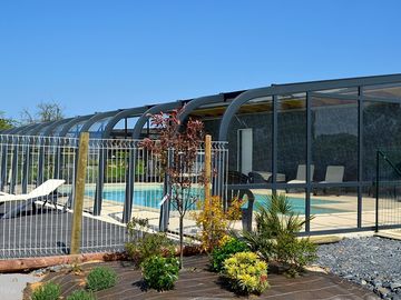 Outside the pool