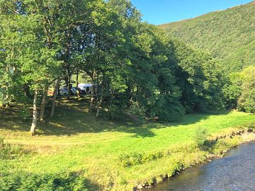 Campsite views from the river (added by visitor 30 Aug 2022)