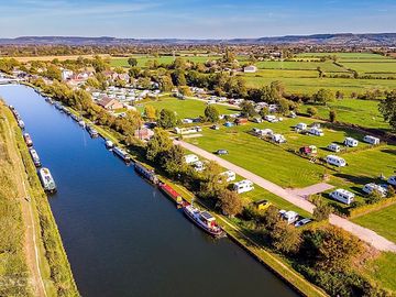 Aerial view of the canalside location