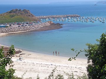 View of the sandy beach