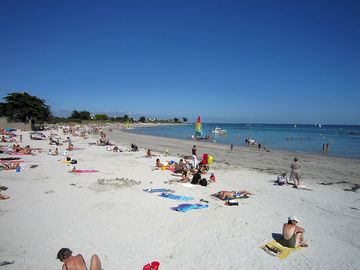 Safe sandy beach 10 minutes' walk away