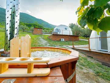 Outdoor hot tub