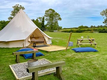 Outside the Bell Tent