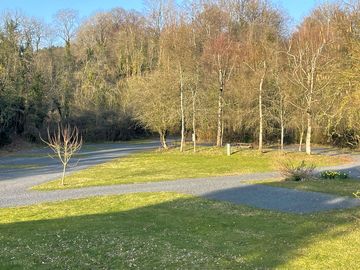 Grass and gravel pitches, all with optional electric hook-up