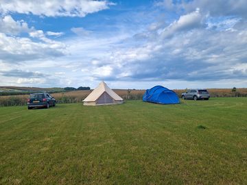 Park next to your tent