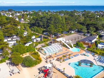 Aerial view of the campsite