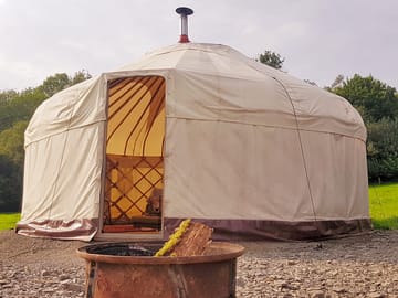 The Yurt in its own field with private amenities (added by manager 14 Aug 2020)