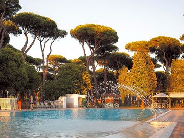 The pool at sunset