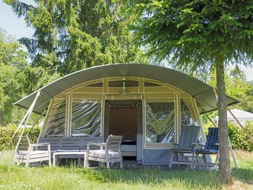 Exterior of the Lodge tent