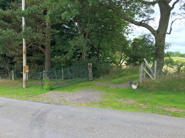 Entrance to the campsite from the road