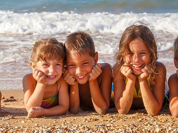 Having fun at the beach