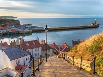 Whitby’s 199 steps up to the abbey