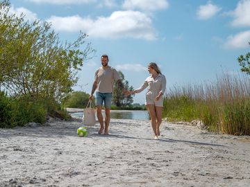 The beach area