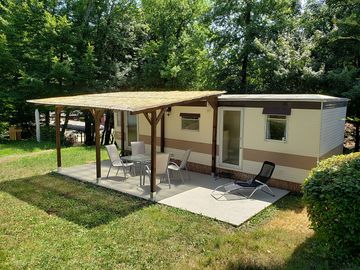 Vintage static caravan