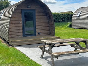 Deluxe accessible cabin. A ramp can be provided for wheelchair access