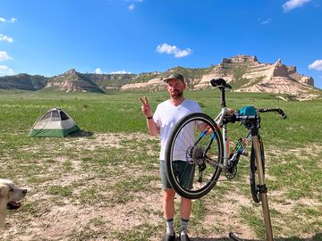 Cyclists love the ease of location during the annual robidoux rendezvous gravel race in june.